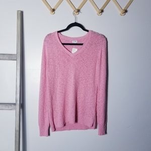 NWT J. CREW V-NECK PINK SWEATER SIZE SMALL